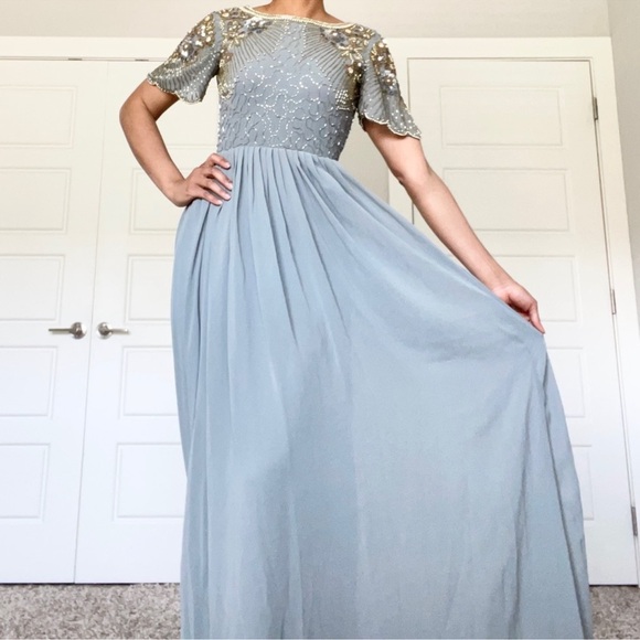 Embellished Maxi Occassion Dress - Picture 12 of 17